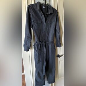 Old Navy Black Jumpsuit with Belt and Long Sleeves